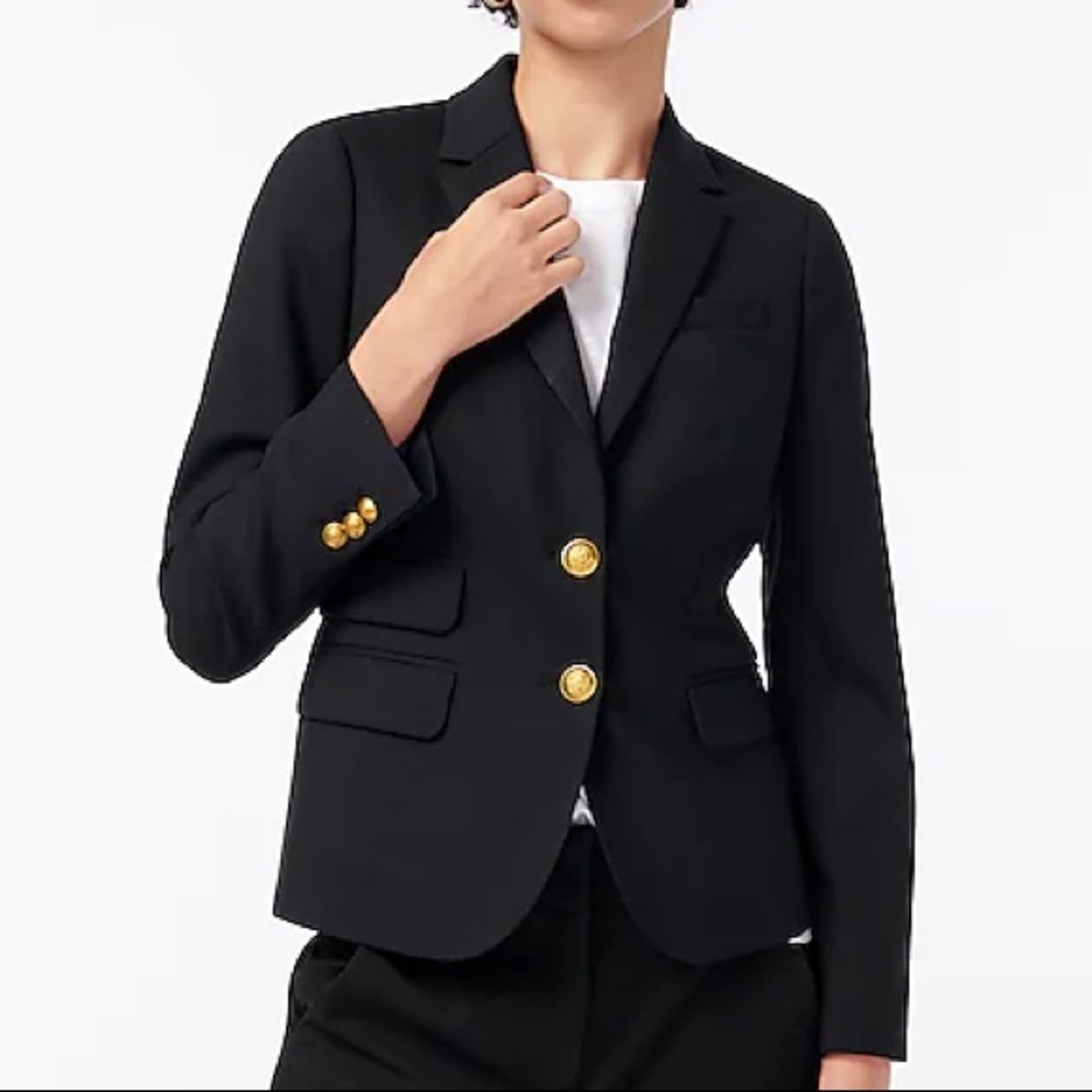 J. Crew Tall Schoolboy blazer in black size 4